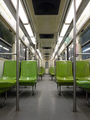 Plakat interior of a train
