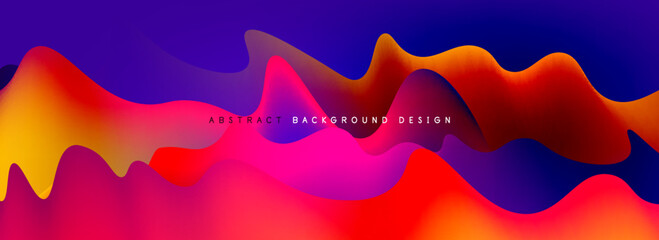 Waves with liquid colors dynamic abstract background for covers, templates, flyers, placards, brochures, banners