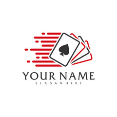 Fast Poker logo vector template, Creative Poker logo design concepts