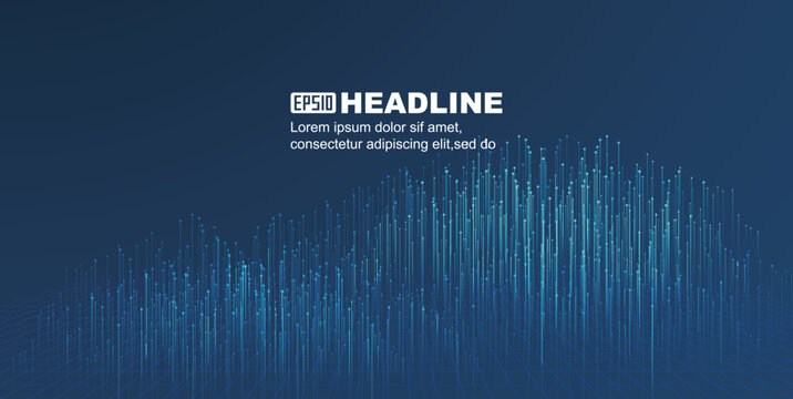 Bouncing particles and lines of Internet technology big data background