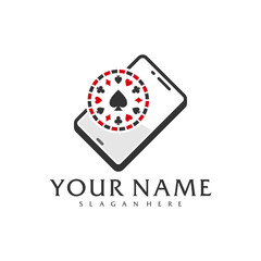 Phone Poker logo vector template, Creative Poker logo design concepts