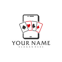 Phone Poker logo vector template, Creative Poker logo design concepts