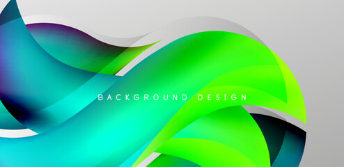 Abstract elegant flowing shapes background, fluid gradient colors. Template for covers, templates, flyers, placards, brochures, banners