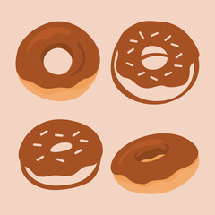 image of a donut snack, graphic element of a donut