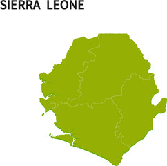 シエラレオネ/SIERRA LEONEの地域区分イラスト