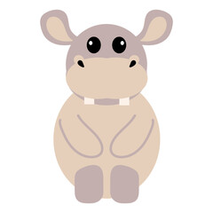 Hippo Hand drawn Childish element