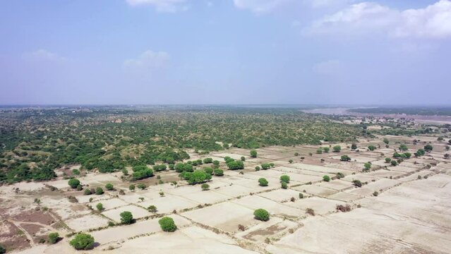 An Aerial shot of Chambal at Madhya Pradesh, India