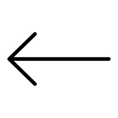 left arrow line icon