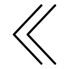 left arrow line icon