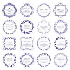 オシャレなフレーム。デザインテンプレート。ゴージャスな額のセット。