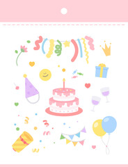 Easy-to-use hand drawing sticker illustration 
