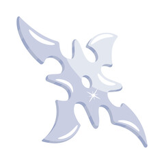 Trendy flat icon of ninja shuriken 