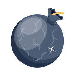 Modern flat icon design of bomb 