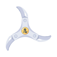 Trendy flat icon of ninja shuriken 