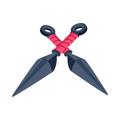 A customizable flat icon of kunai 