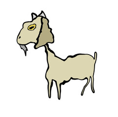 vector abstract cute goat isolate 
