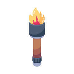 A scalable flat vector of flame torch 