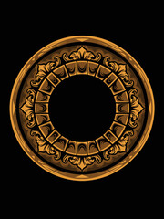 Beautiful carved decorative ornaments Vector design for elements, editable colors
