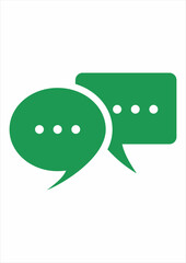 Chat Message Icon Vector Design, great for communication logos, chats on social media or other