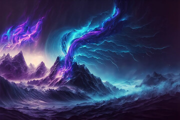 vibrational energy waves of meditation - generative ai