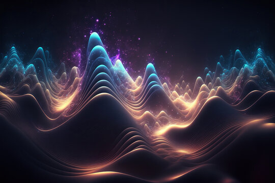 vibrational energy waves of meditation - generative ai