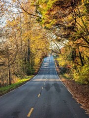 Blue Ridge Mountains in autumn in North Carolina