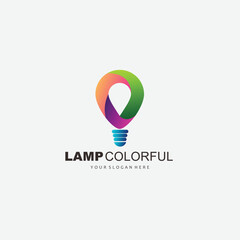 Naklejka premium lamp colorful design gradient symbol