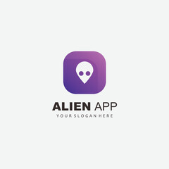 alien app design logo icon gradient color