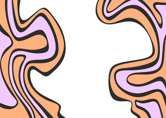 Minimalist background with colorful wavy lines pattern and with some copy space area