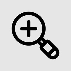 Fototapeta premium Zoom in icon in line style about user interface, use for website mobile app presentation