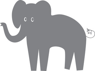Simple elephant for logo, emblems