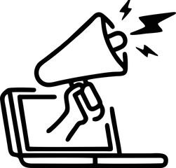 Computer icon symbol in a white background, black laptop icon symbol on the white background	
