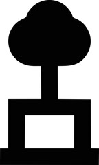 Computer icon symbol in a white background, black laptop icon symbol on the white background	
