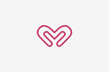 Illustration vector graphic of line art love heart