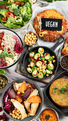 Vegetarian and various vegan dishes