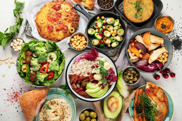 Vegetarian and various vegan dishes