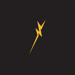 Lightning free vector Thunderbolt Logo design. Fast speed Logotype concept icon on black background.