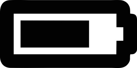 Battery symbol in a white background, energy charge icon symbol on the white background	
