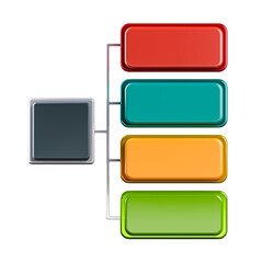 Four steps business infographic banner cutout