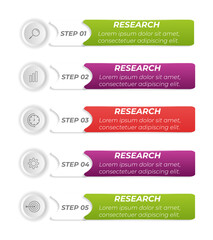 web navigation infographic step templates