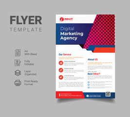 Vertical Digital Marketing Agency business flyer template