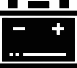 Obraz premium Battery symbol in a white background, energy charge icon symbol on the white background 