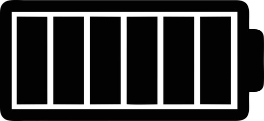 Battery symbol in a white background, energy charge icon symbol on the white background	
