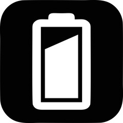 Battery symbol in a white background, energy charge icon symbol on the white background	
