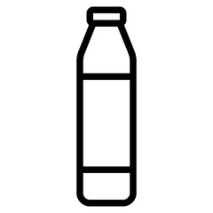 water bottle line icon