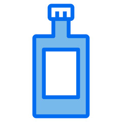 Bottle blue line icon