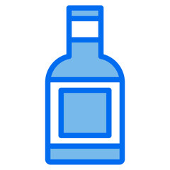 Bottle blue line icon
