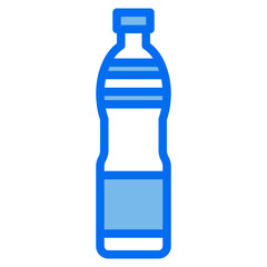Bottle blue line icon
