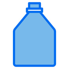 Bottle blue line icon