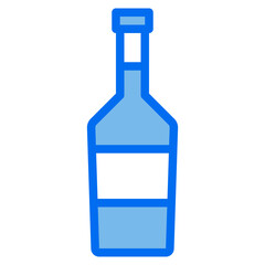 Bottle blue line icon